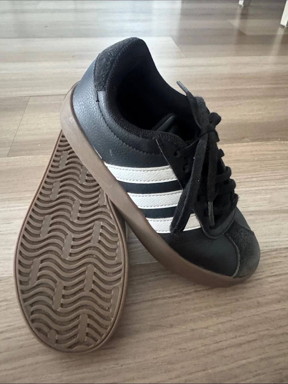 adidas Kids Black and White Sneakers